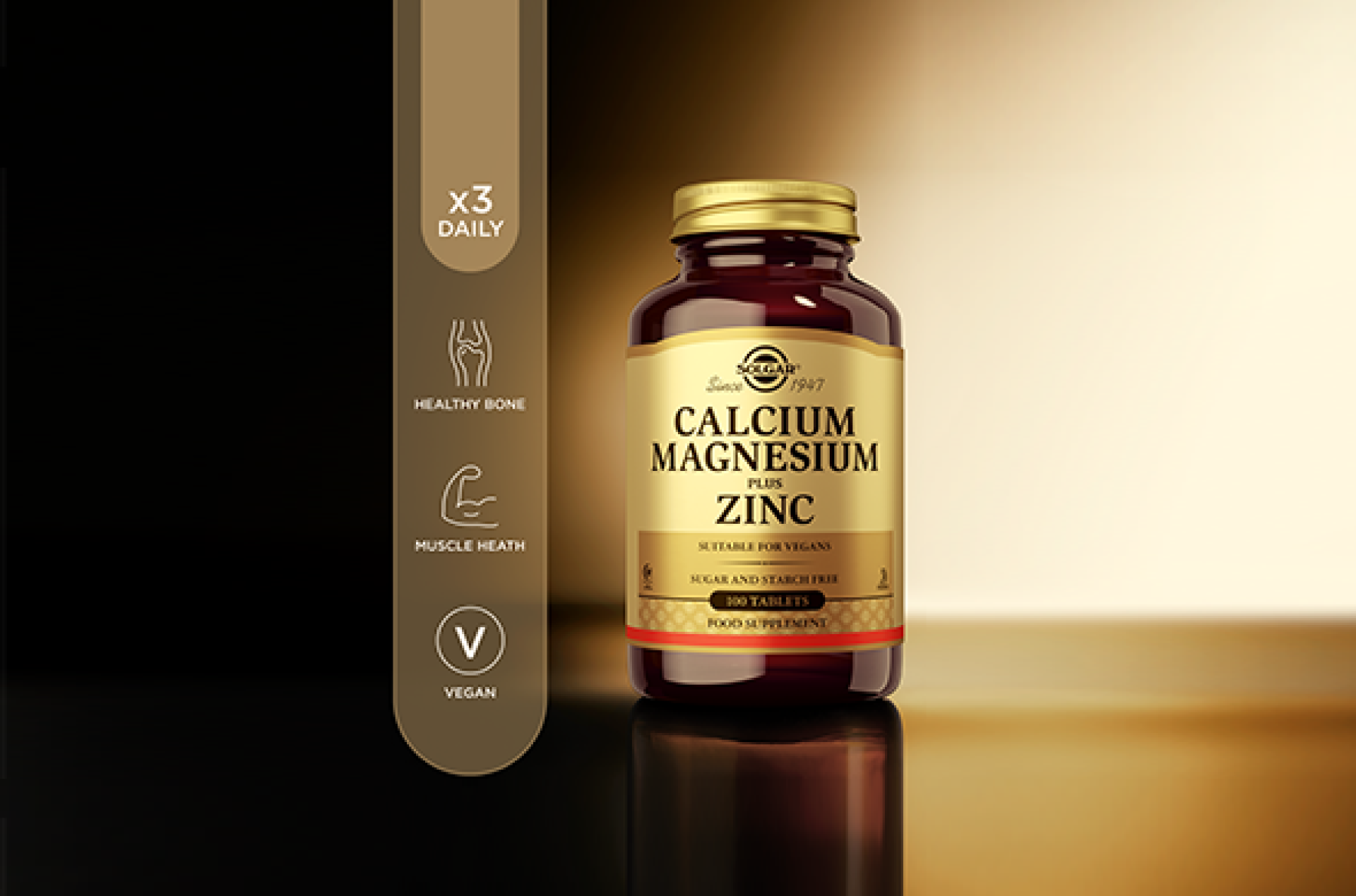 Solgar® Vápník, hořčík a zinek